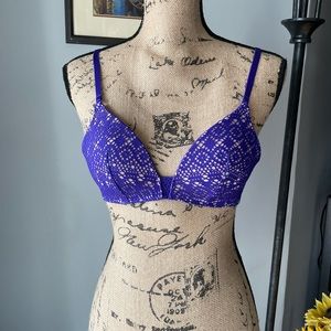 Victoria Secret Purple/ Cream Bra